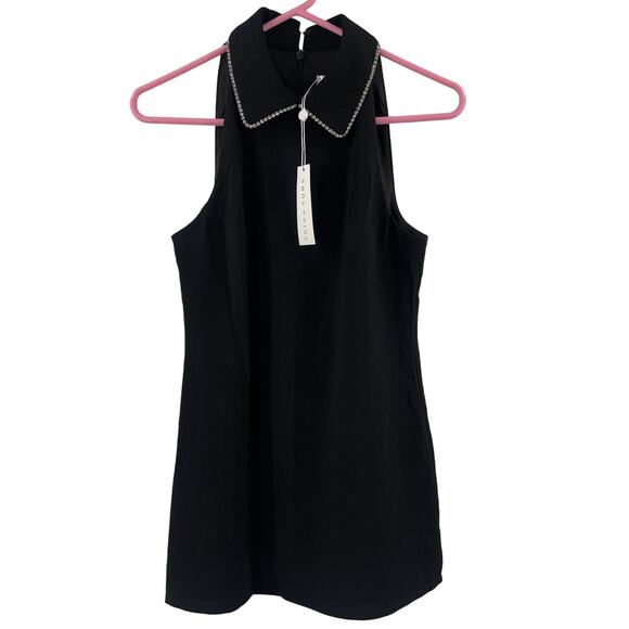 TRINA TURK Tunic / Dress Size Extra Small Mini Black Rhinestone Festive NWT - Picture 1 of 13